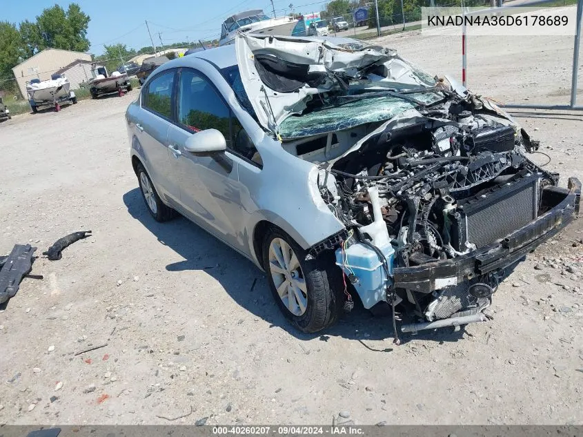 KNADN4A36D6178689 2013 Kia Rio Ex