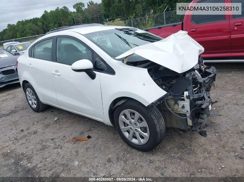 KNADM4A31D6258310 2013 Kia Rio Lx