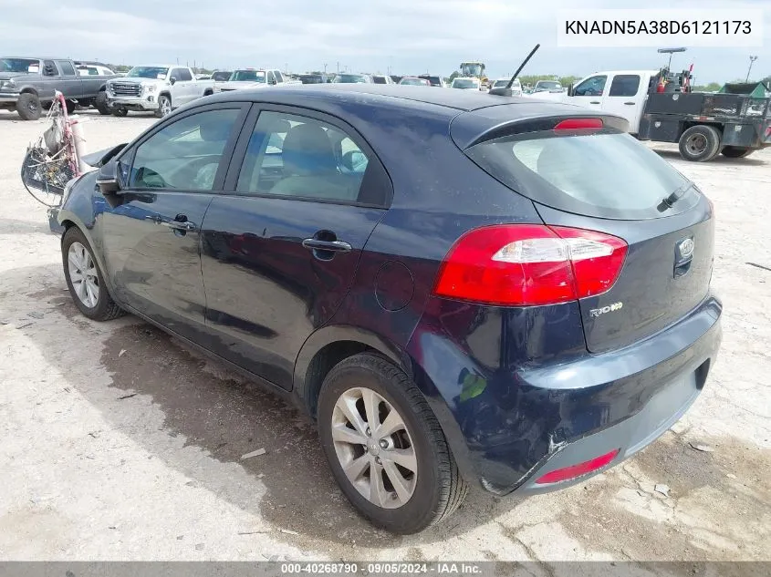 2013 Kia Rio Ex/Sx VIN: KNADN5A38D6121173 Lot: 40268790