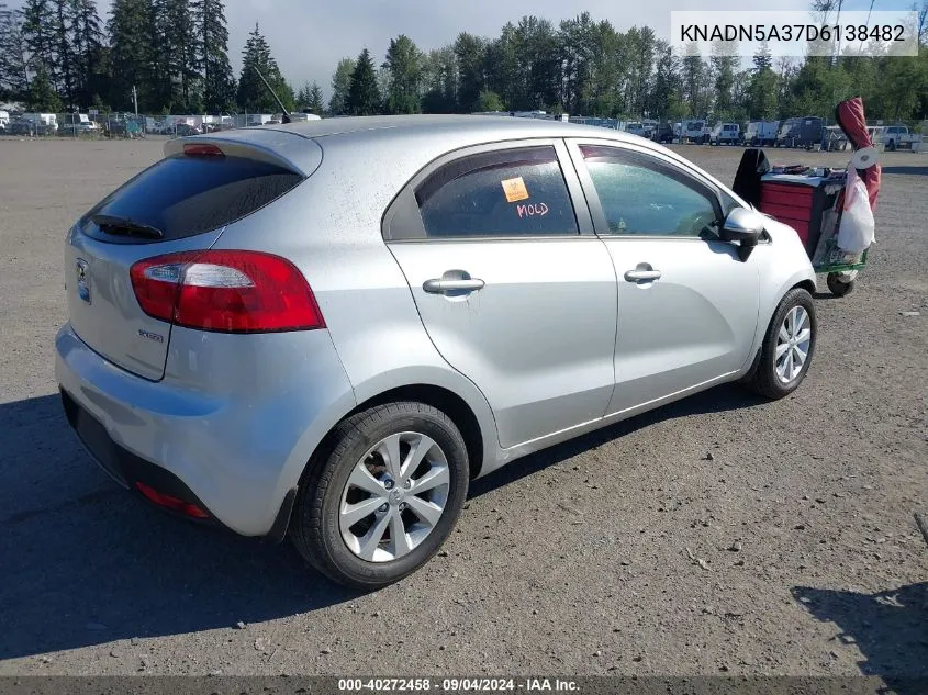 2013 Kia Rio Ex VIN: KNADN5A37D6138482 Lot: 40272458