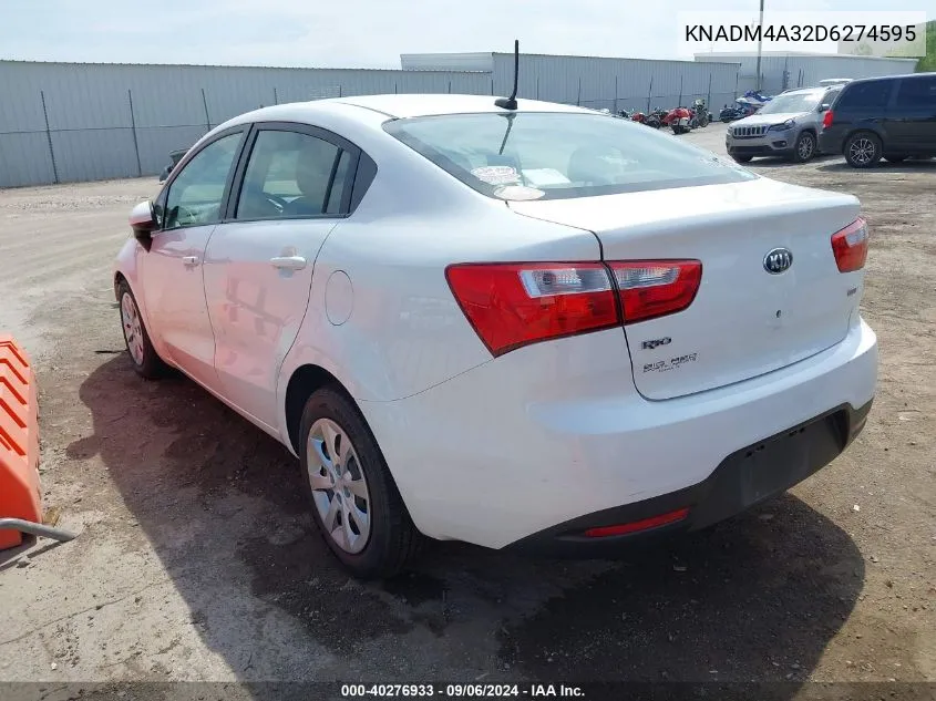 KNADM4A32D6274595 2013 Kia Rio Lx