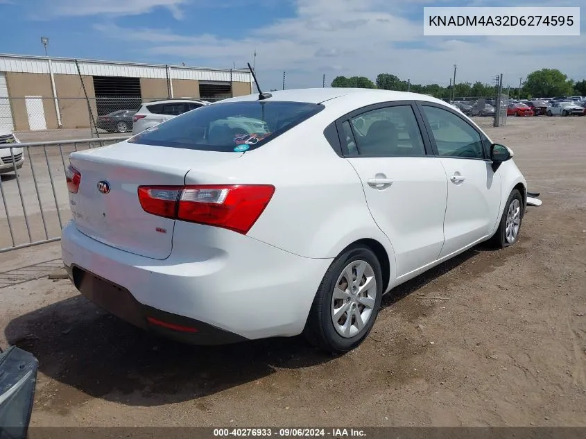 KNADM4A32D6274595 2013 Kia Rio Lx