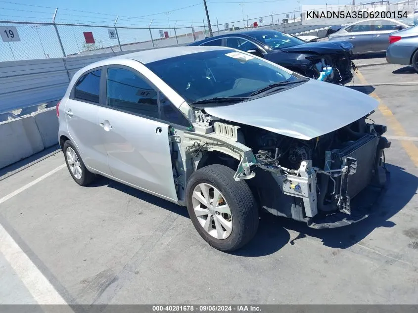 2013 Kia Rio Ex VIN: KNADN5A35D6200154 Lot: 40281678