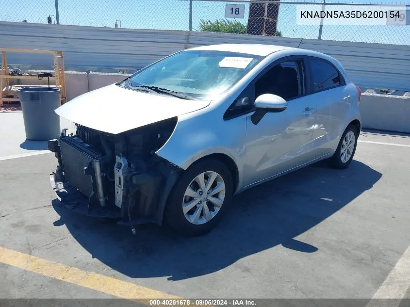 2013 Kia Rio Ex VIN: KNADN5A35D6200154 Lot: 40281678