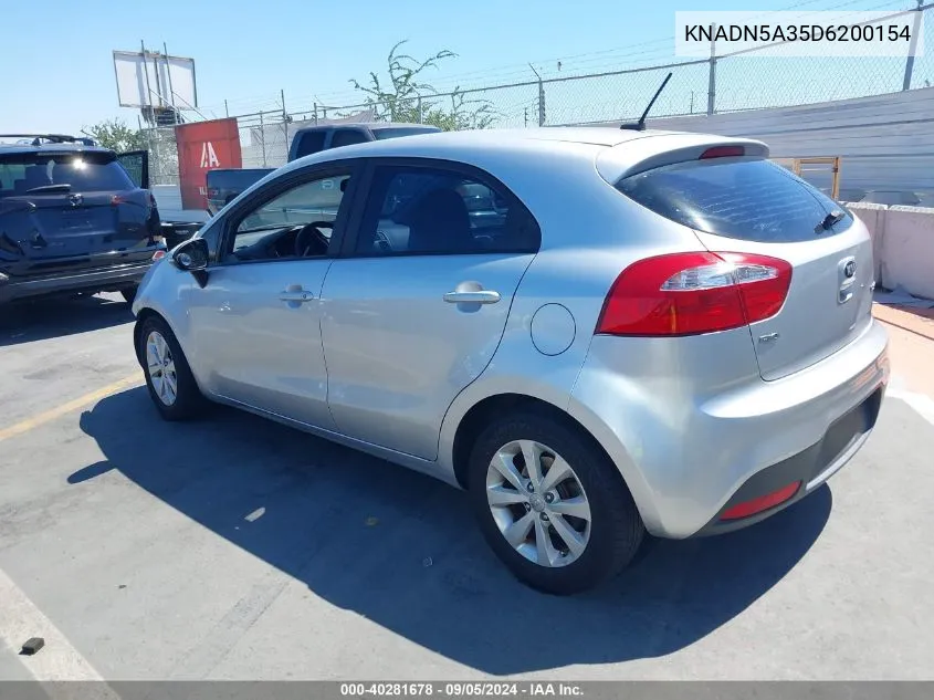 2013 Kia Rio Ex VIN: KNADN5A35D6200154 Lot: 40281678