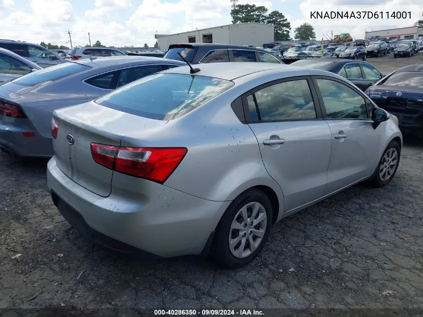 KNADN4A37D6114001 2013 Kia Rio Ex