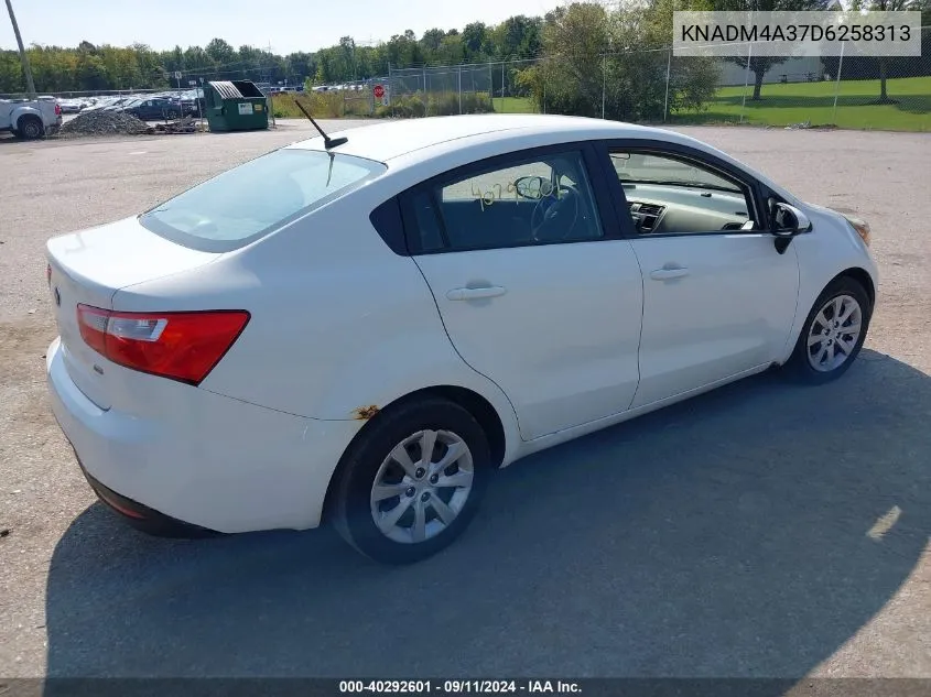 2013 Kia Rio Lx VIN: KNADM4A37D6258313 Lot: 40292601