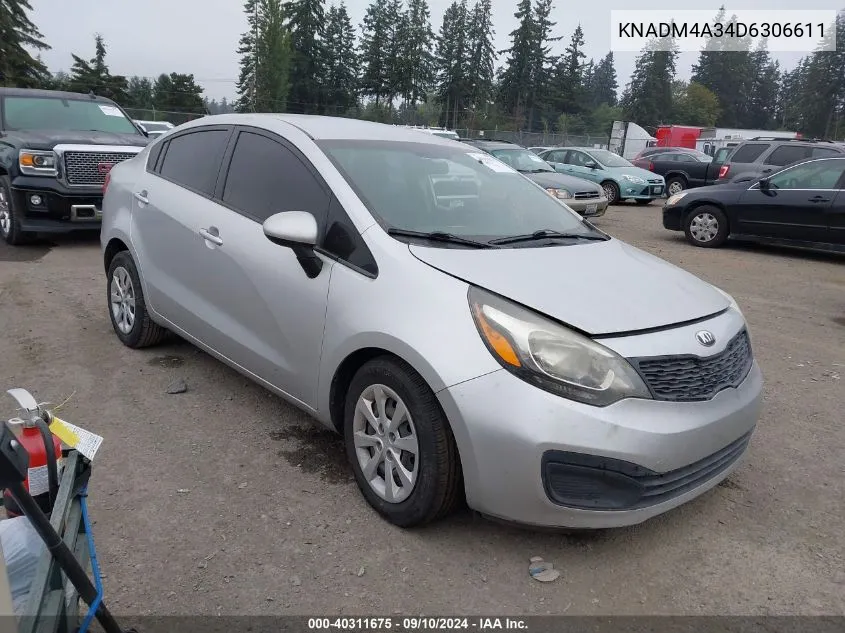 KNADM4A34D6306611 2013 Kia Rio Lx