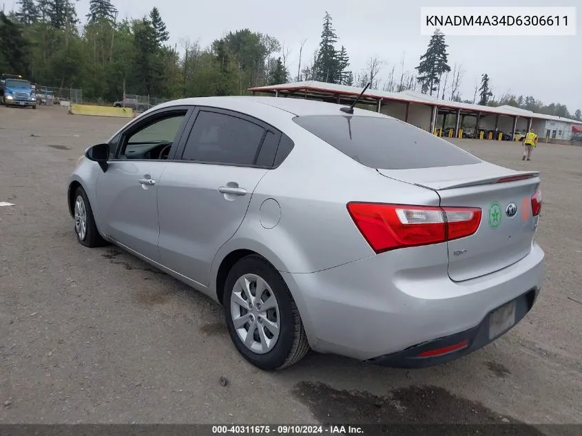 KNADM4A34D6306611 2013 Kia Rio Lx