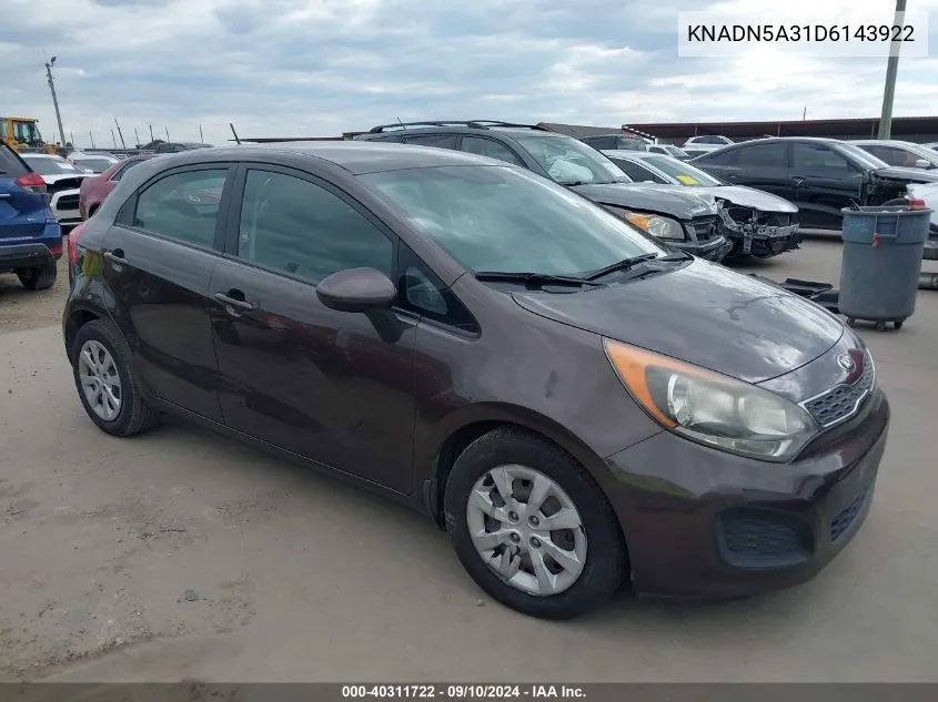 KNADN5A31D6143922 2013 Kia Rio Ex