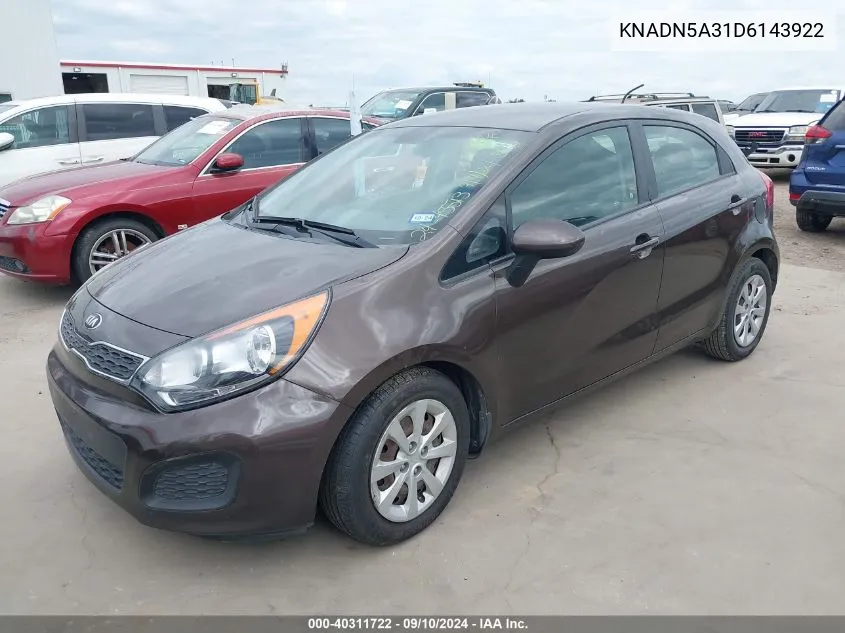 KNADN5A31D6143922 2013 Kia Rio Ex