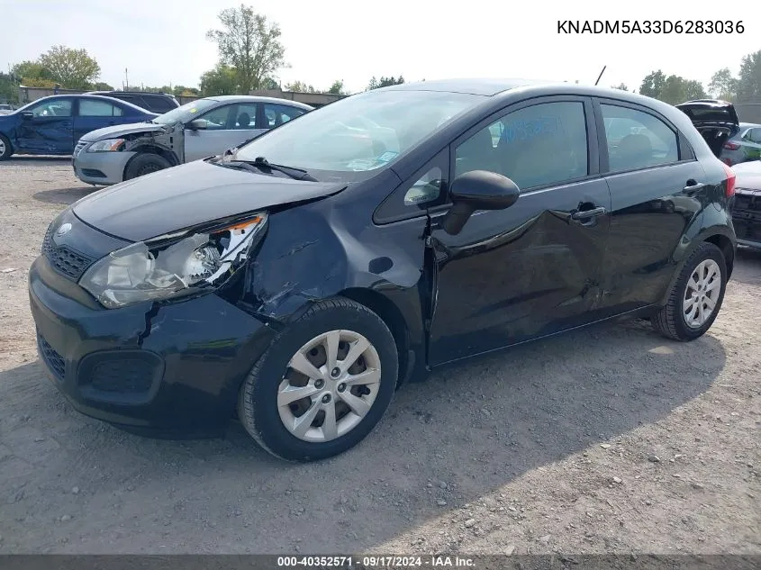 2013 Kia Rio Lx VIN: KNADM5A33D6283036 Lot: 40352571