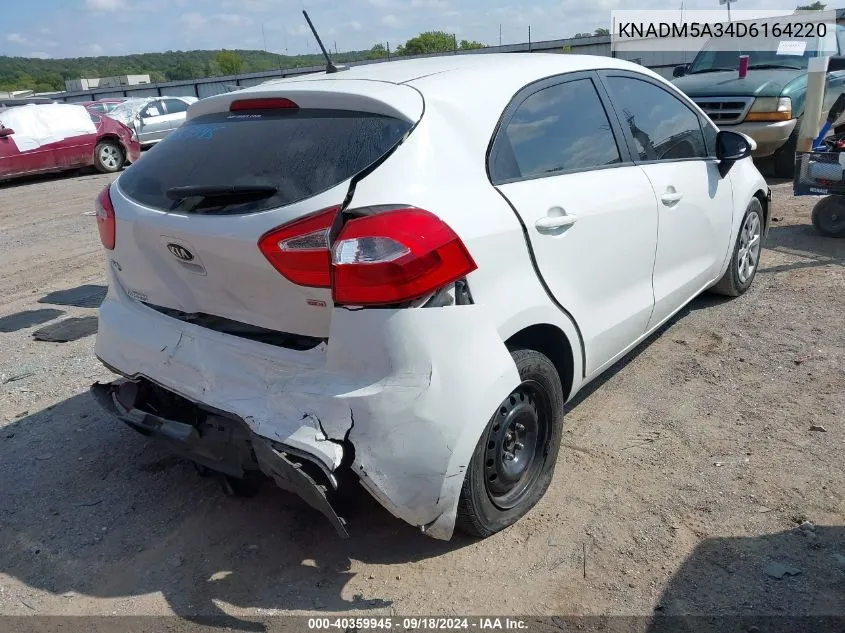 2013 Kia Rio Lx VIN: KNADM5A34D6164220 Lot: 40359945