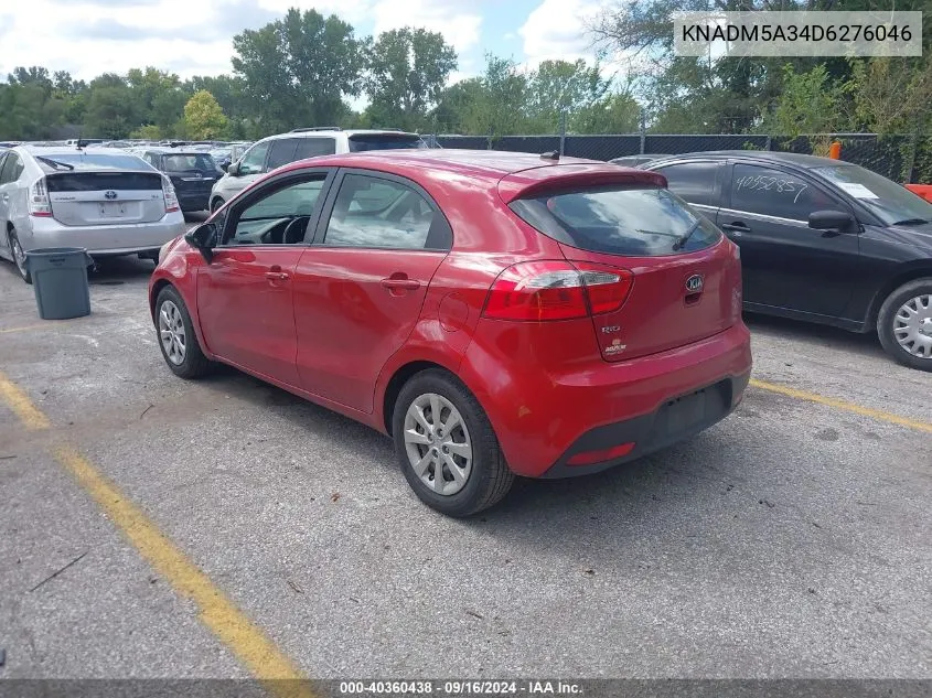 2013 Kia Rio Lx VIN: KNADM5A34D6276046 Lot: 40360438