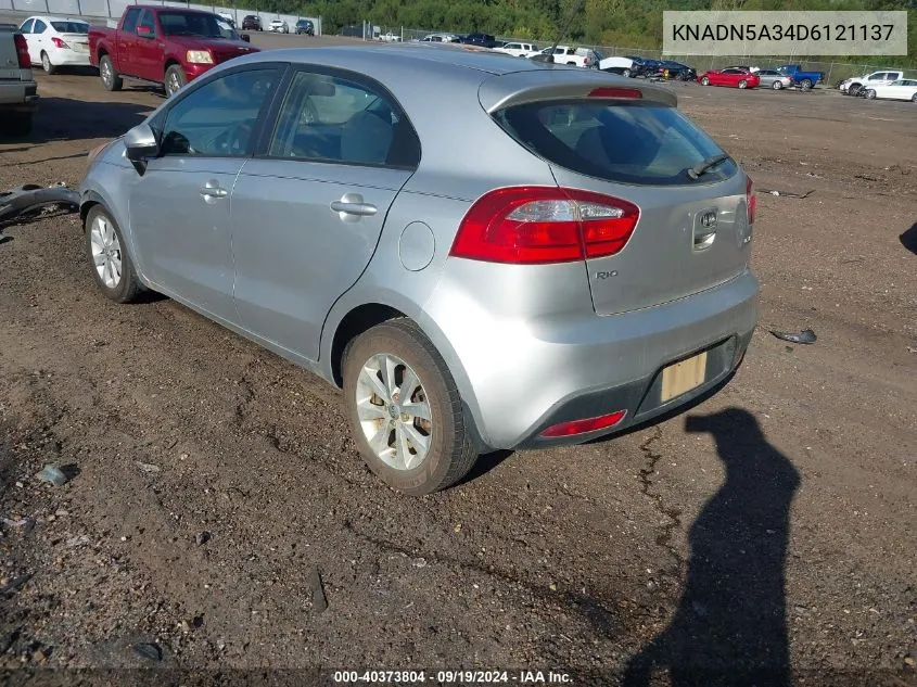 2013 Kia Rio Ex VIN: KNADN5A34D6121137 Lot: 40373804