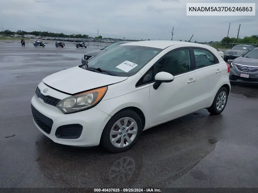 2013 Kia Rio Lx VIN: KNADM5A37D6246863 Lot: 40437625