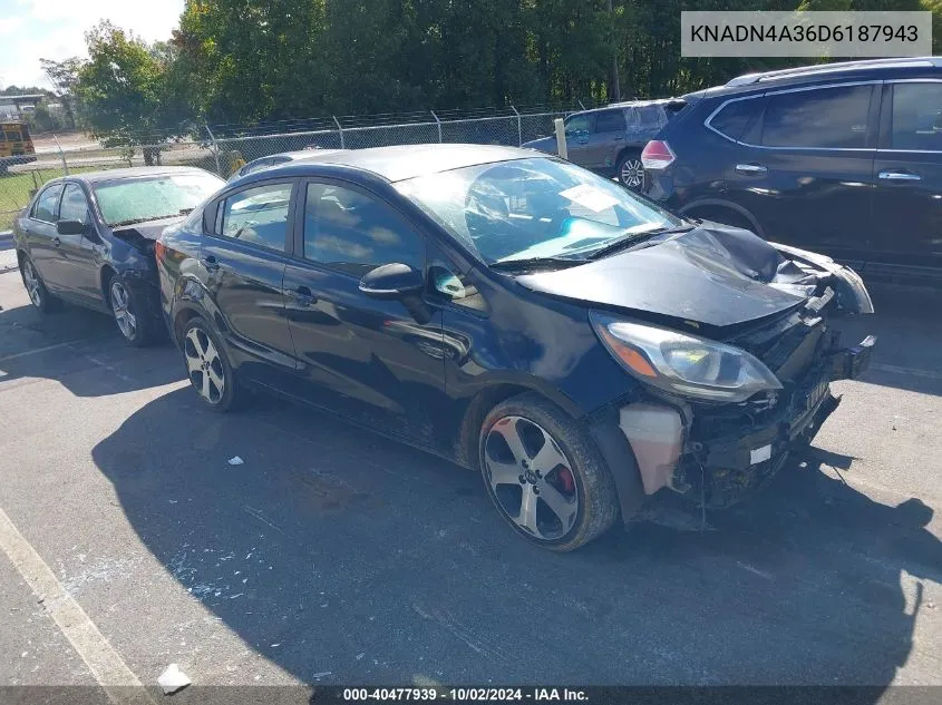 2013 Kia Rio Sx VIN: KNADN4A36D6187943 Lot: 40477939