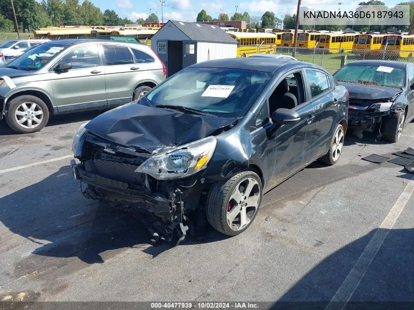 2013 Kia Rio Sx VIN: KNADN4A36D6187943 Lot: 40477939