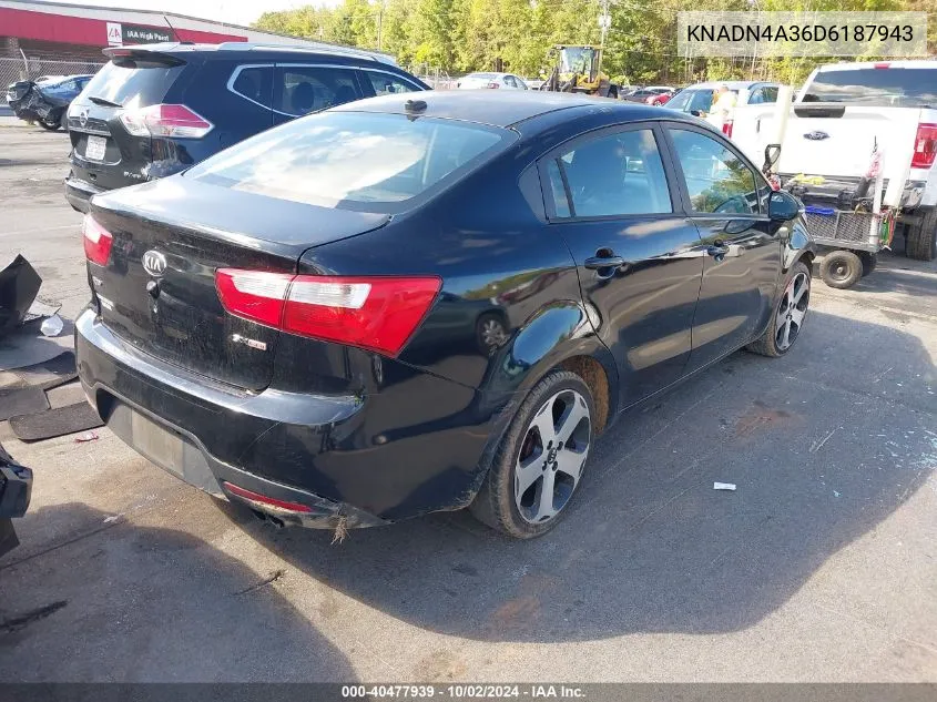 2013 Kia Rio Sx VIN: KNADN4A36D6187943 Lot: 40477939