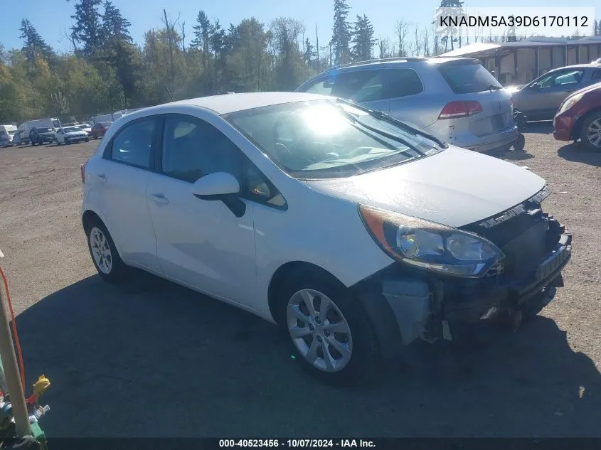 2013 Kia Rio Lx VIN: KNADM5A39D6170112 Lot: 40523456