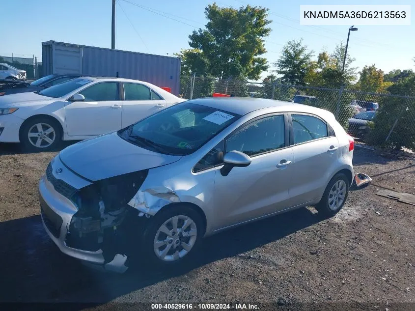 2013 Kia Rio Lx VIN: KNADM5A36D6213563 Lot: 40529616