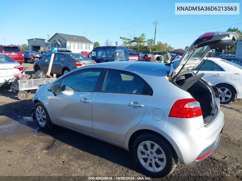 2013 Kia Rio Lx VIN: KNADM5A36D6213563 Lot: 40529616