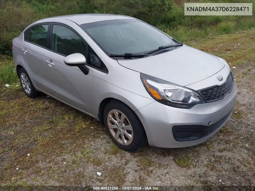 2013 Kia Rio Lx VIN: KNADM4A37D6228471 Lot: 40531205