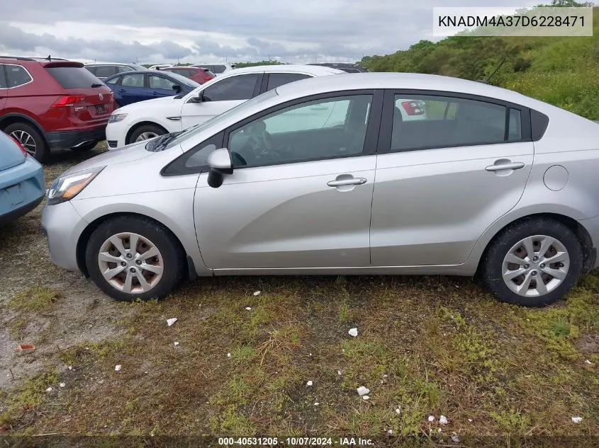 2013 Kia Rio Lx VIN: KNADM4A37D6228471 Lot: 40531205