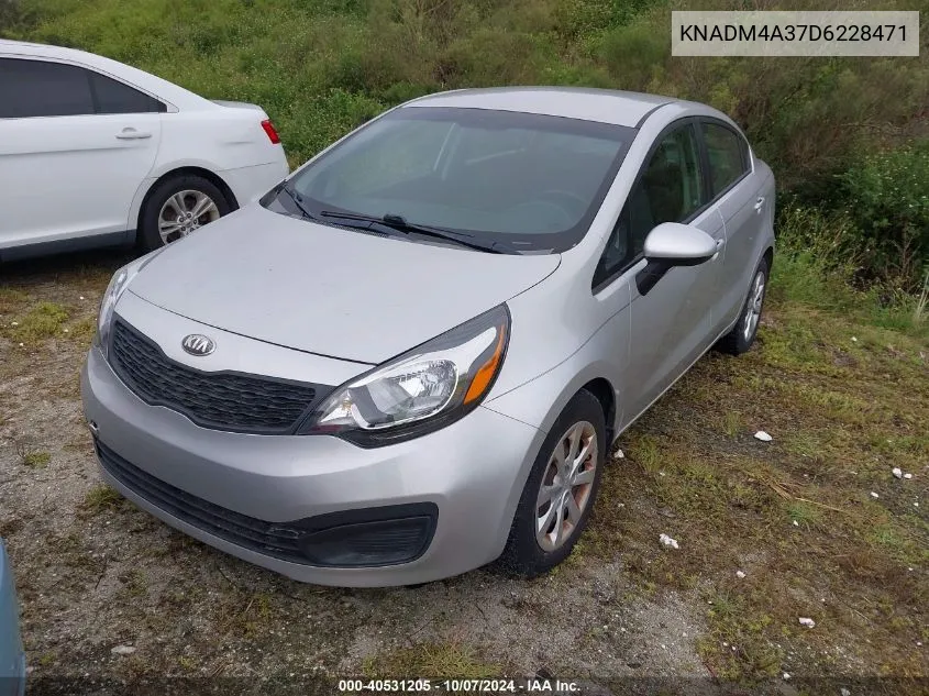 2013 Kia Rio Lx VIN: KNADM4A37D6228471 Lot: 40531205