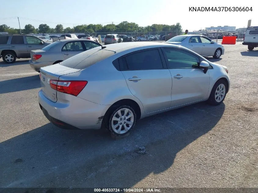 KNADM4A37D6306604 2013 Kia Rio Lx