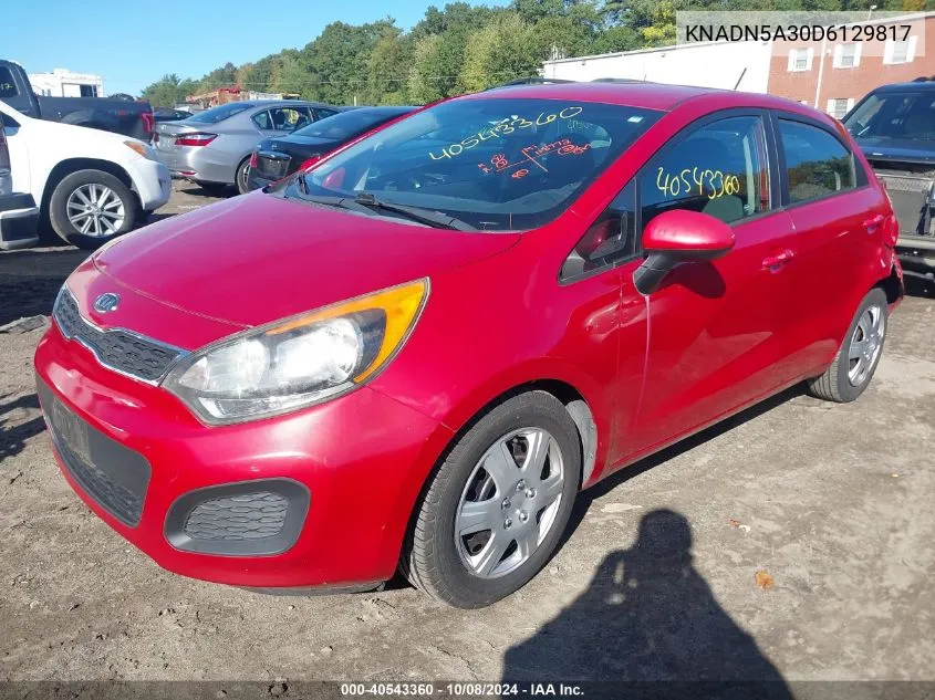 2013 Kia Rio Ex VIN: KNADN5A30D6129817 Lot: 40543360