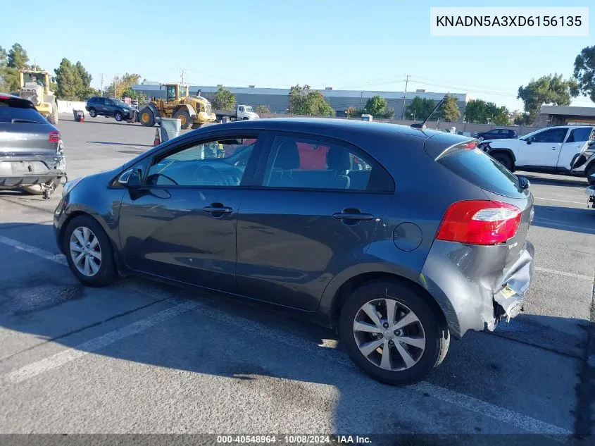 2013 Kia Rio Ex VIN: KNADN5A3XD6156135 Lot: 40548964