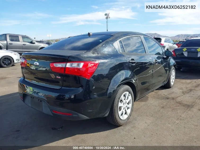 KNADM4A3XD6252182 2013 Kia Rio Lx