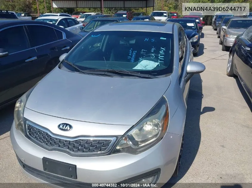 2013 Kia Rio Sx VIN: KNADN4A39D6244717 Lot: 40744382