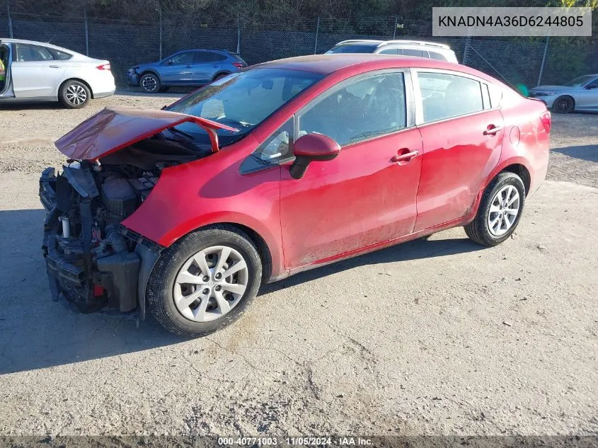 2013 Kia Rio Ex VIN: KNADN4A36D6244805 Lot: 40771003