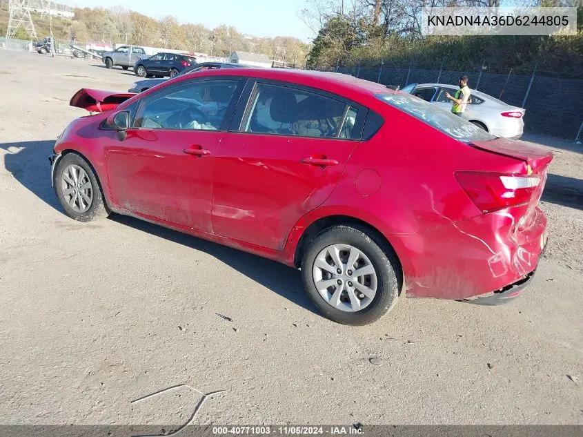 2013 Kia Rio Ex VIN: KNADN4A36D6244805 Lot: 40771003