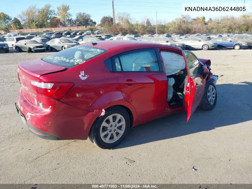 2013 Kia Rio Ex VIN: KNADN4A36D6244805 Lot: 40771003