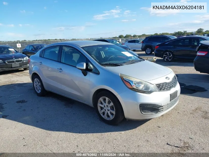 KNADM4A3XD6204181 2013 Kia Rio Lx