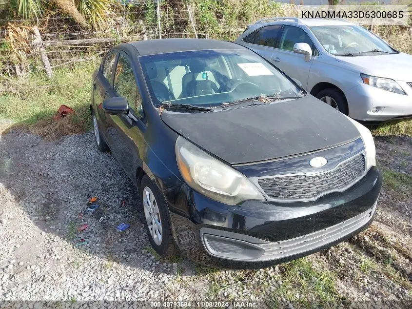 2013 Kia Rio Lx VIN: KNADM4A33D6300685 Lot: 40793684