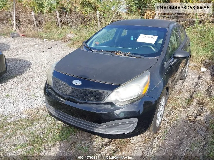 2013 Kia Rio Lx VIN: KNADM4A33D6300685 Lot: 40793684