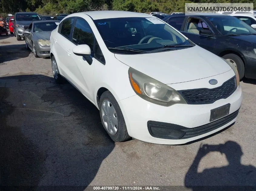 2013 Kia Rio Lx VIN: KNADM4A37D6204638 Lot: 40799720