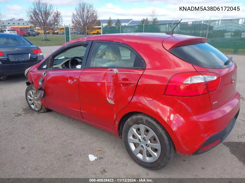 2013 Kia Rio Lx VIN: KNADM5A38D6172045 Lot: 40839423