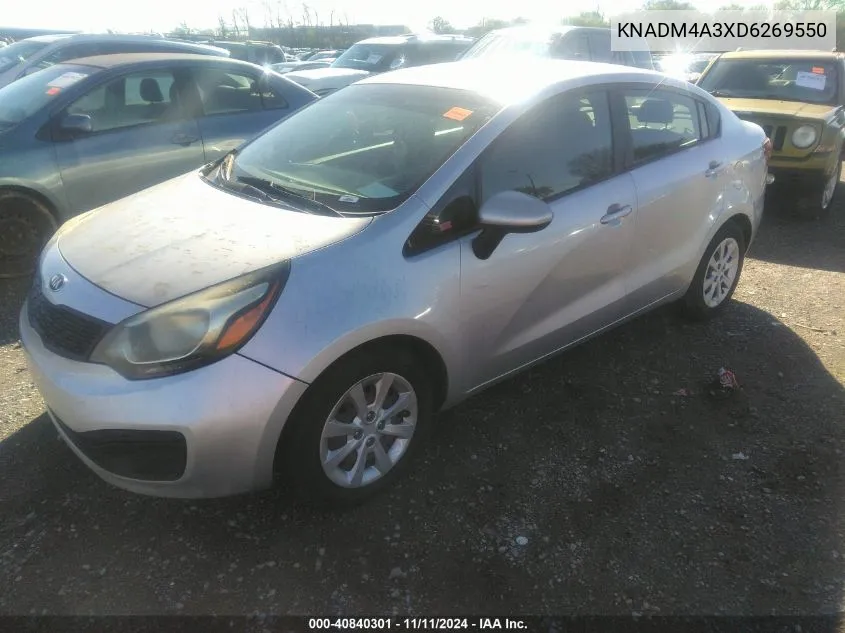 2013 Kia Rio Lx VIN: KNADM4A3XD6269550 Lot: 40840301