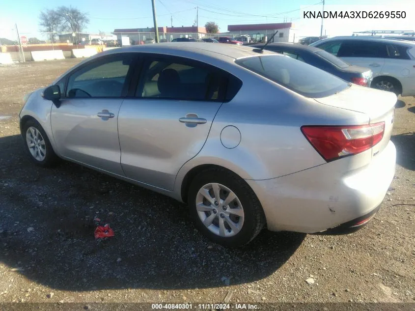 2013 Kia Rio Lx VIN: KNADM4A3XD6269550 Lot: 40840301