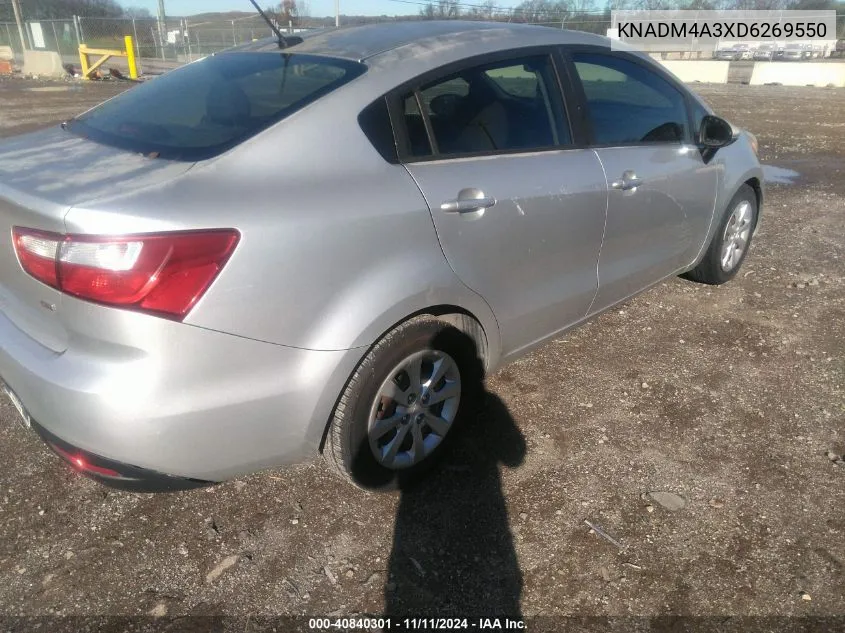 2013 Kia Rio Lx VIN: KNADM4A3XD6269550 Lot: 40840301