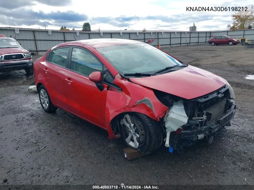 KNADN4A30D6198212 2013 Kia Rio Ex