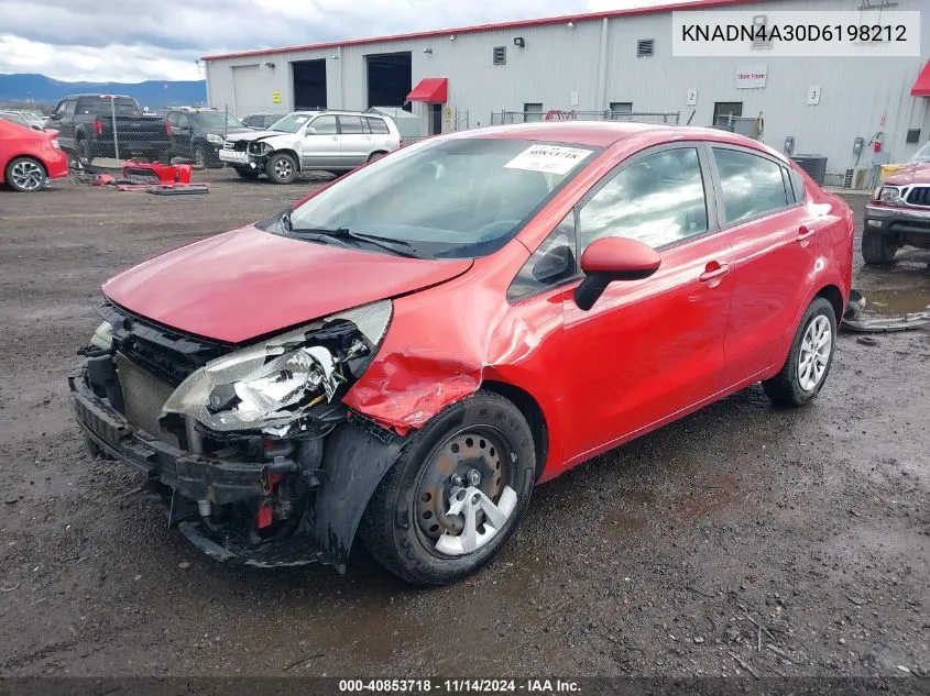 KNADN4A30D6198212 2013 Kia Rio Ex