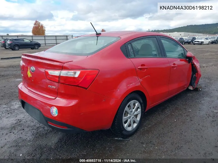 KNADN4A30D6198212 2013 Kia Rio Ex