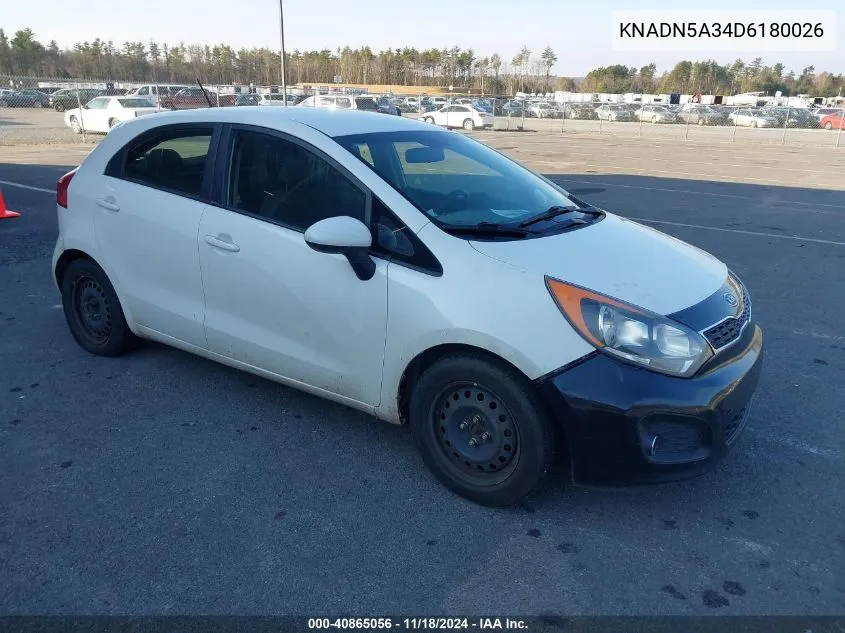 KNADN5A34D6180026 2013 Kia Rio Ex