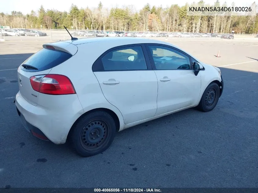 KNADN5A34D6180026 2013 Kia Rio Ex